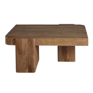 Natural wood store block coffee table